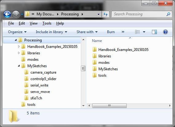 Processing folder